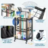 PACKONE Gardening Tool Rack Agricultural Tool Storage Rack Metal Tool Rack alat Suitable For Gardens Warehouses