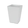 Flower Pot W17 x H24cm With Saucer White Brown Grey