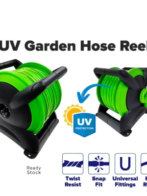 VIP Stackable Garden Hose Reel Set 20Meter 15Meter with wall mounting UV Garden Hose Roller and Rack